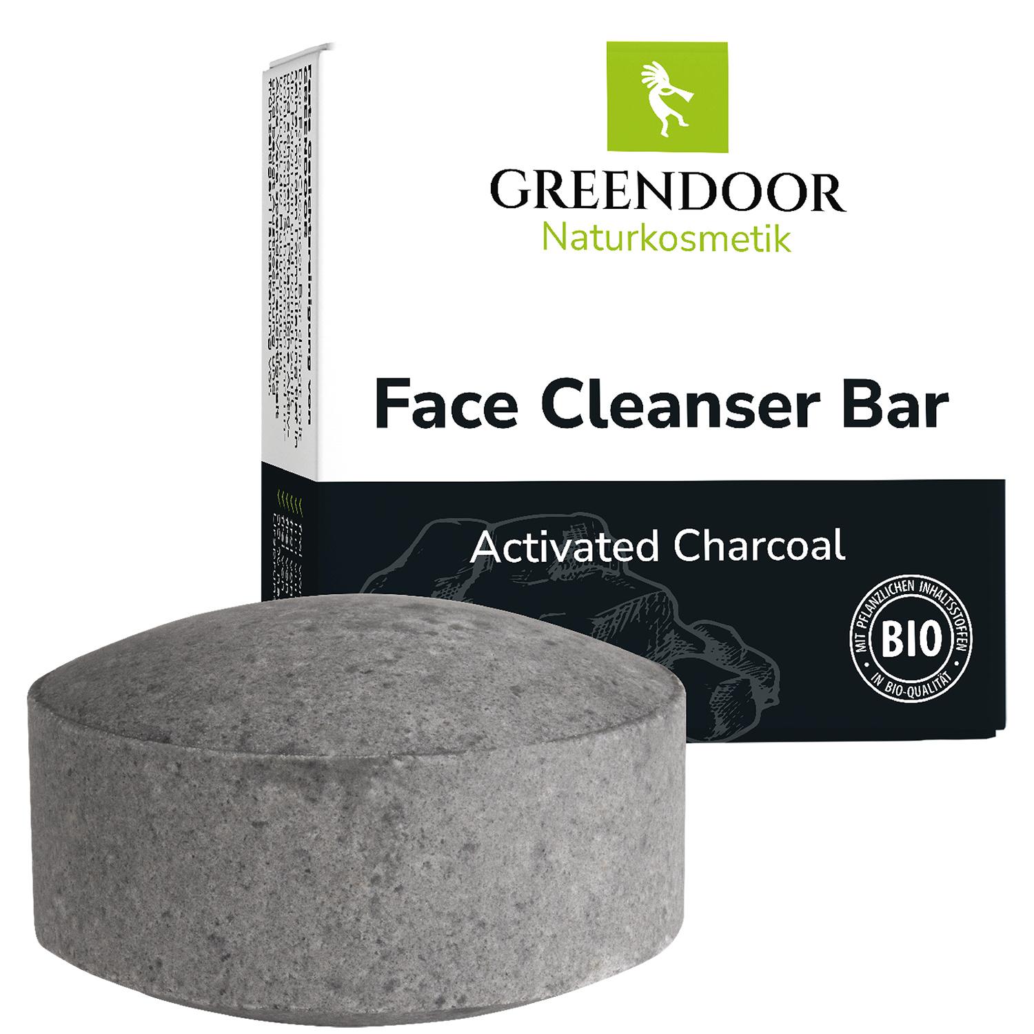 GREENDOOR Face Cleanser Bar Activated Charcoal