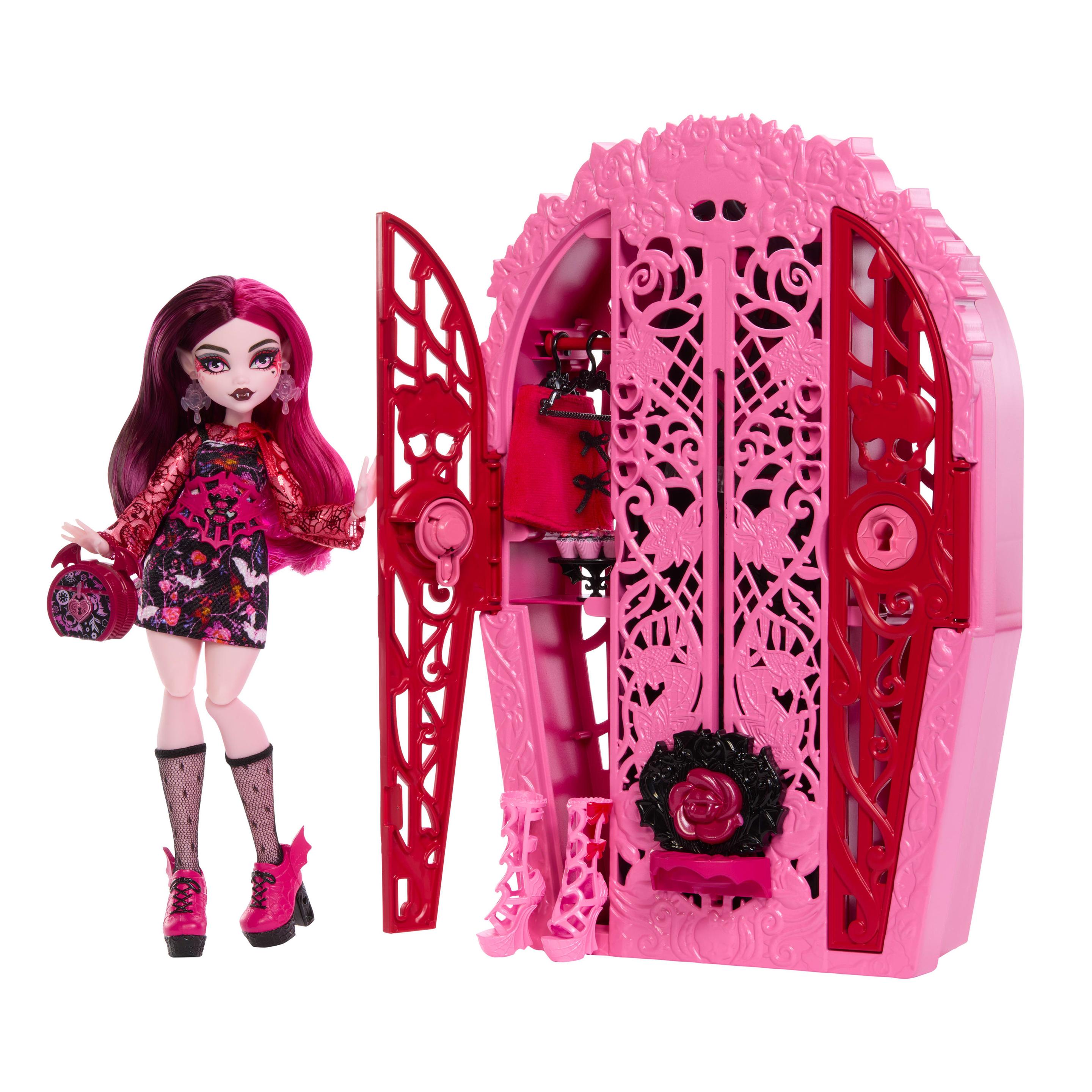 Monster High Skulltimate Secrets Garden Mysteries Spielset, Draculaura Puppe mit mehr als 19 Überraschungen