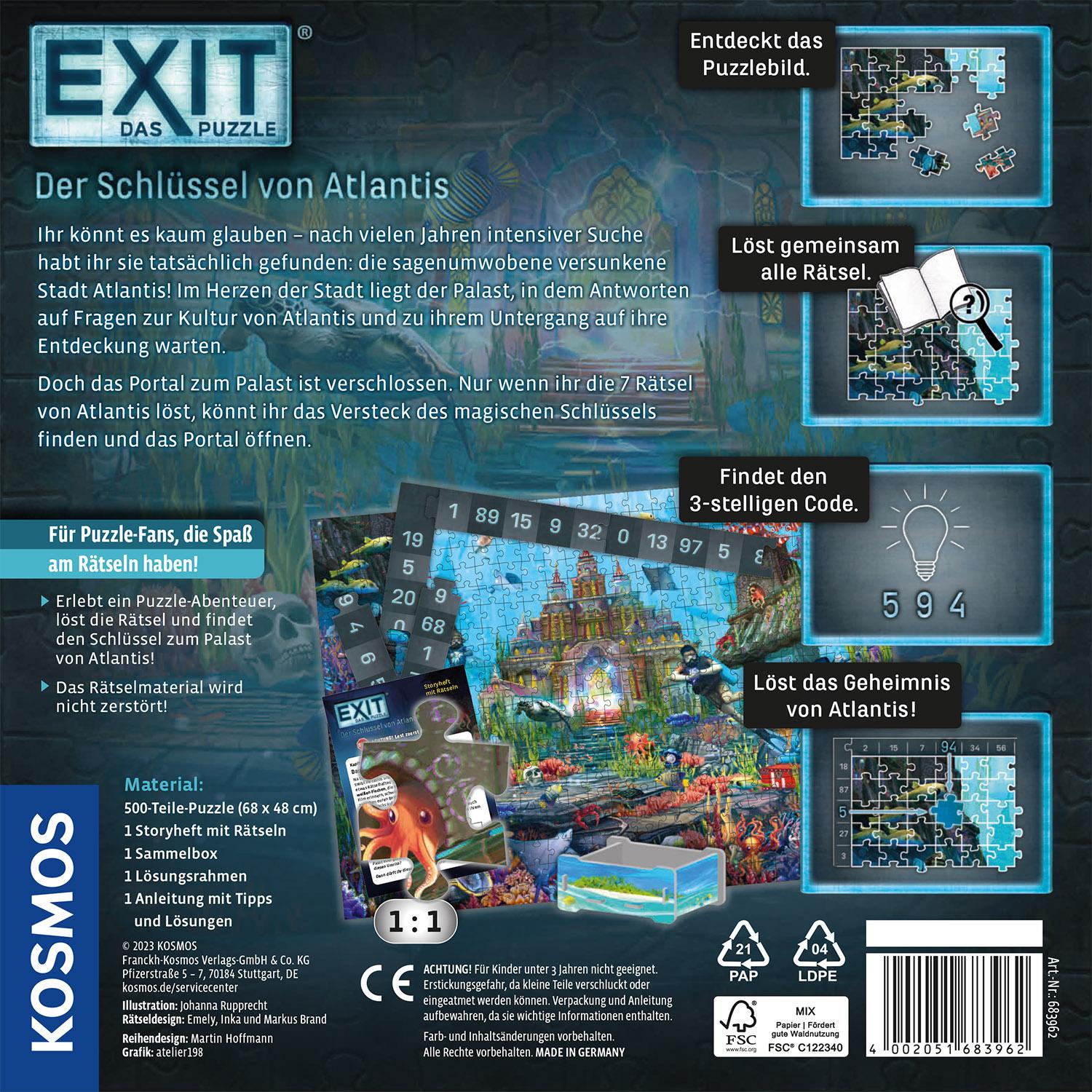 Produktbild KOSMOS - EXIT® - Das Puzzle: Der Schlüssel von Atlantis 6 von 6