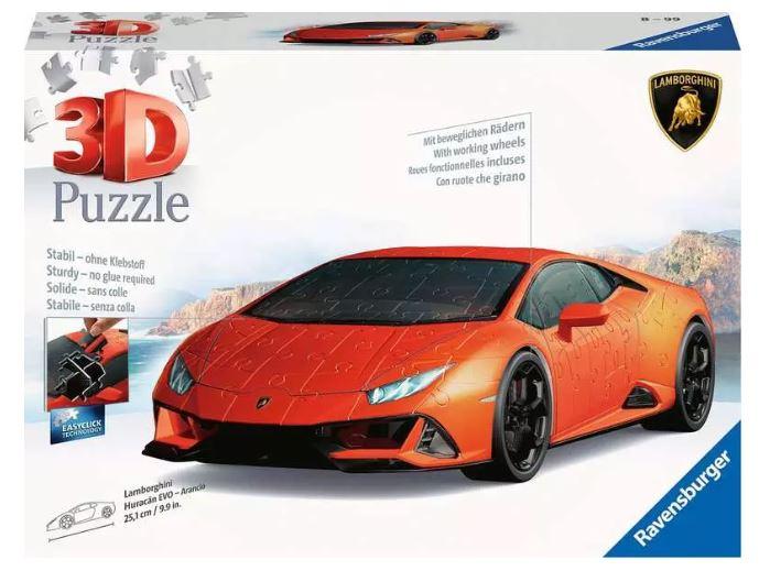 Ravensburger Puzzle - 3D Puzzles - Lamborghini Huracán EVO - Arancio