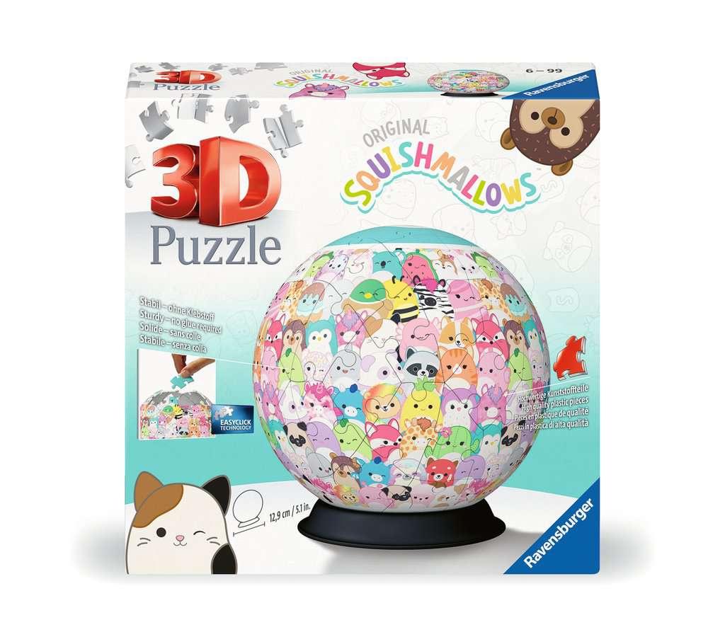 Ravensburger 3D Puzzle 11583 - Puzzle-Ball Squishmallows - Puzzleball aus dreidimensional geformten Puzzleteilen