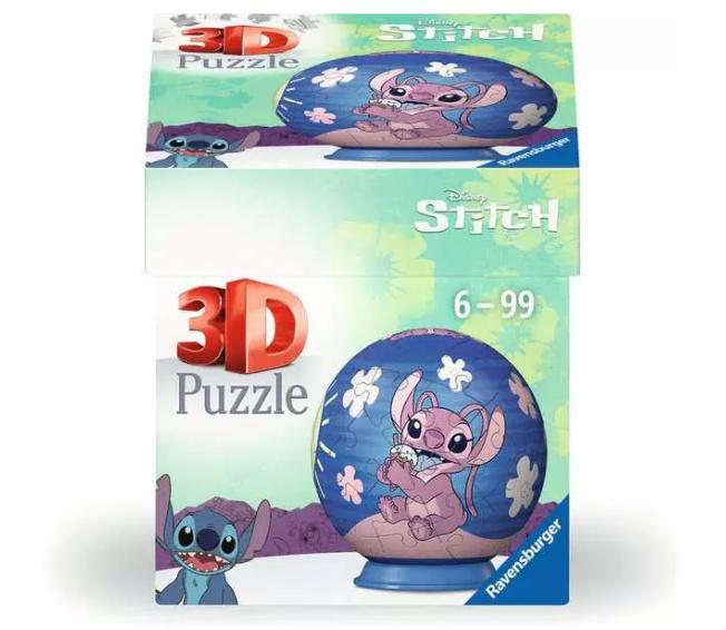 Ravensburger 3D Puzzle 11597 - Puzzle-Ball Disney Stitch&Angel - für große und kleine Stitch Fans ab 6 Jahren