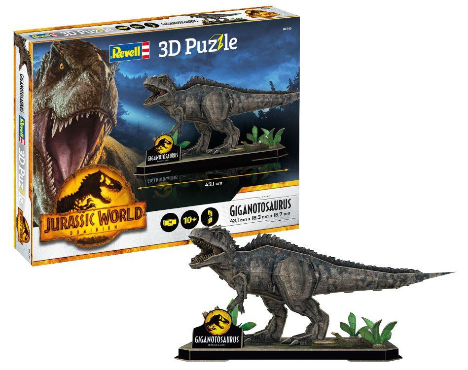 Revell 00240 - 3D Puzzle Jurassic World Dominion - Giganotosaurus, 60 Teile