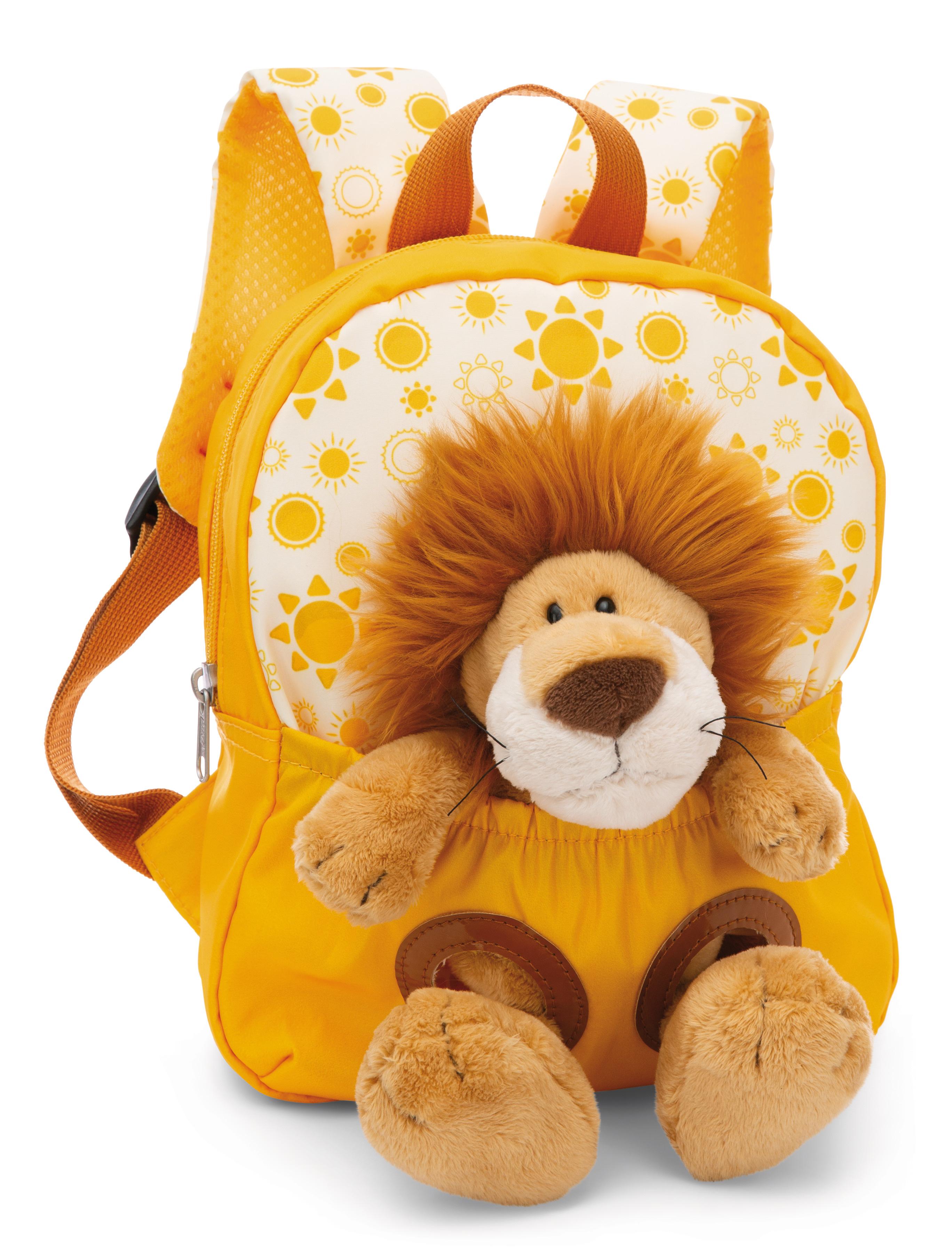 NICI Rucksack mit Plüschtier 21x26cm Löwe 25cm