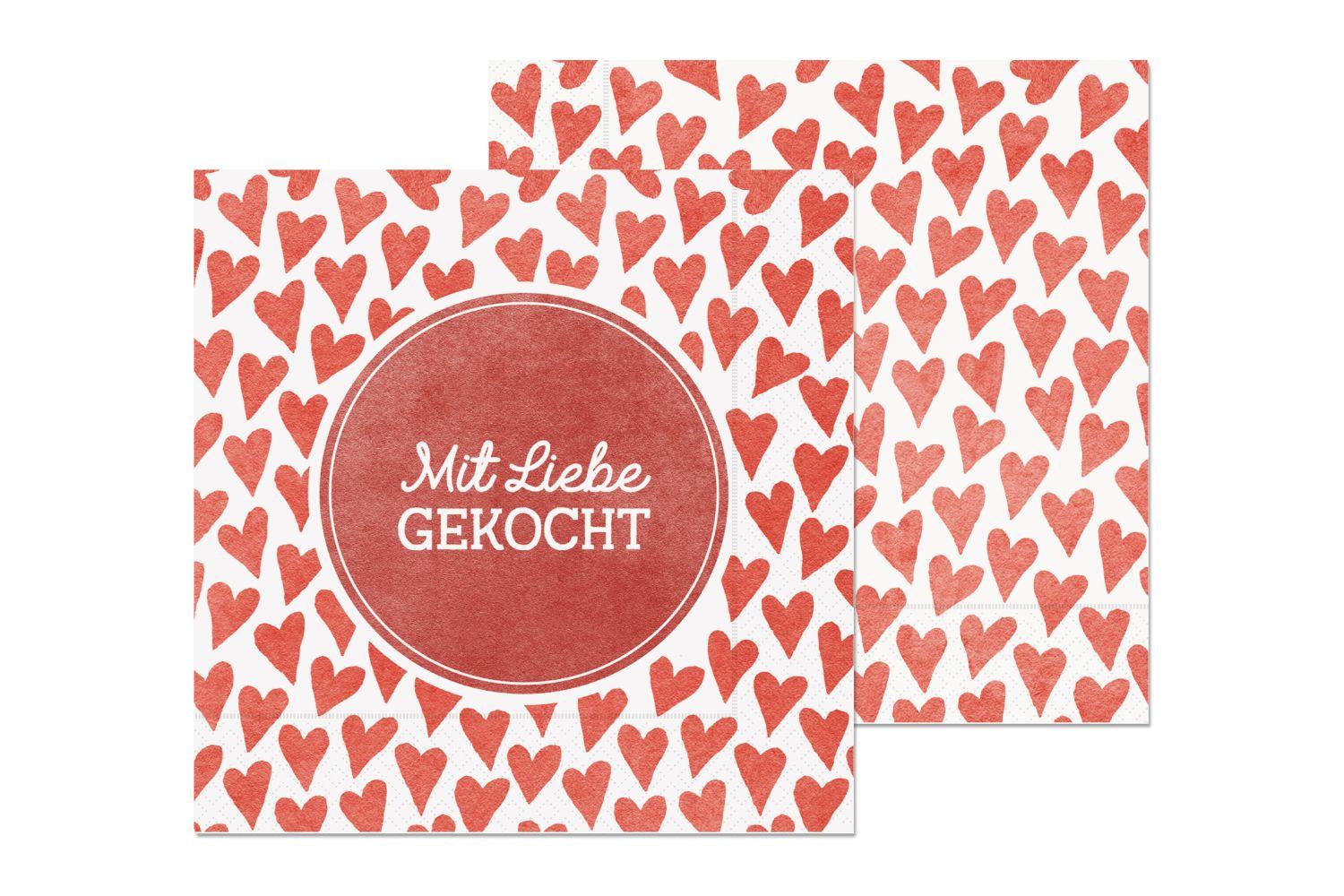 Geschenk für Dich Serviette mit Liebe