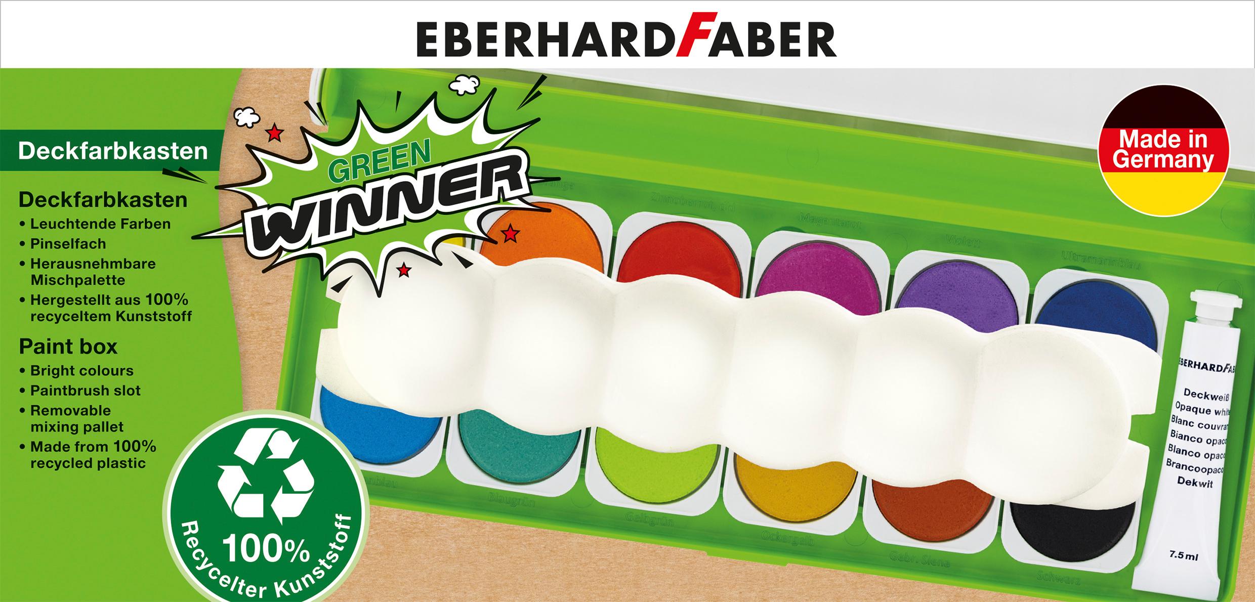 EBERHARD FABER Deckfarbkasten 12er Green Winner