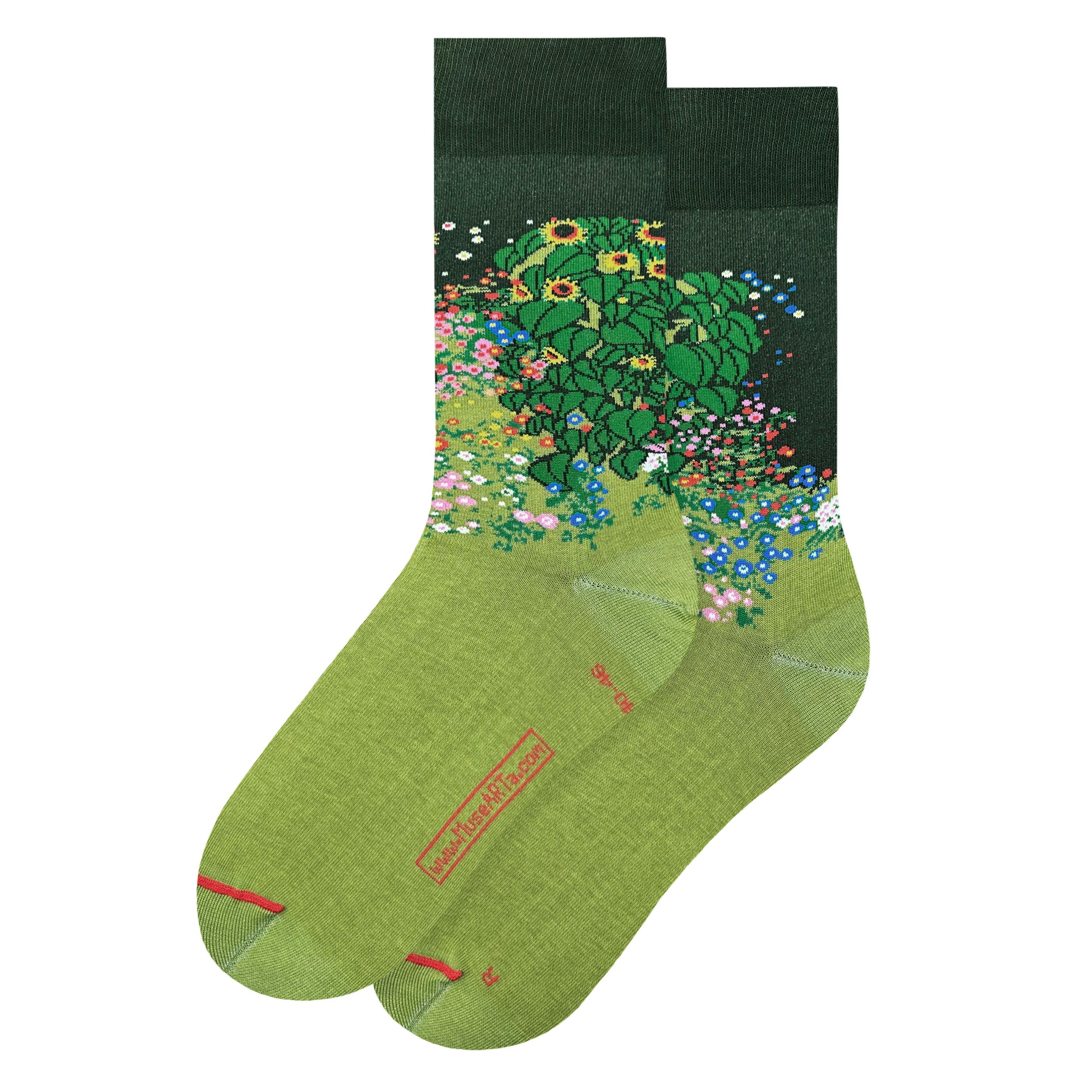 MuseARTa Unisex Socken Gustav Klimt - Farm Garden with Sunflowers