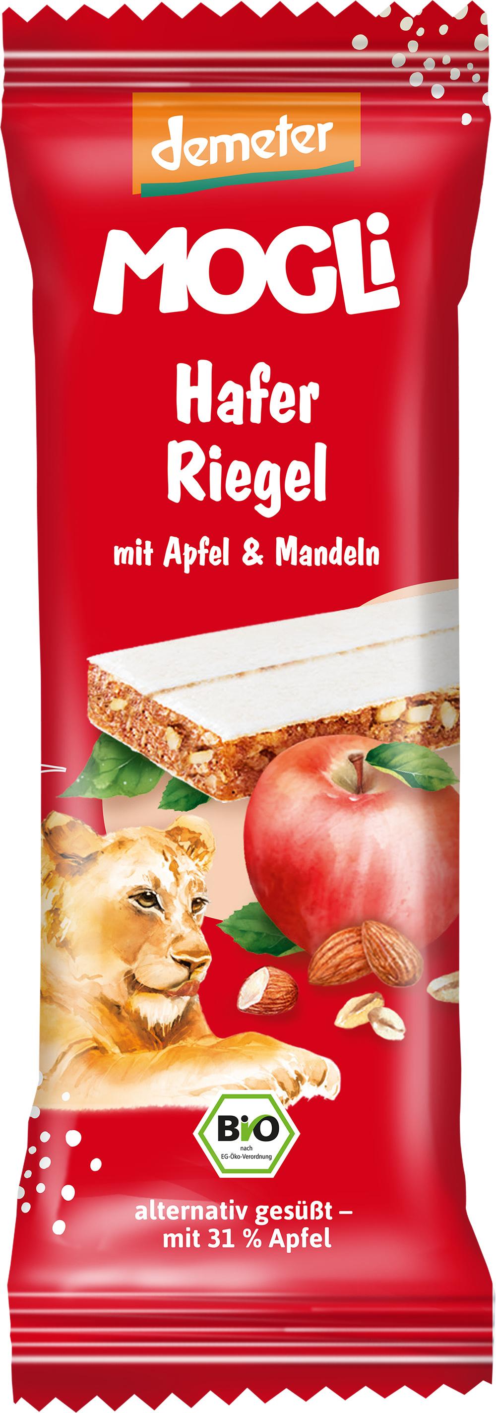 MOGLi Bio Hafer Riegel mit Apfel und Mandeln