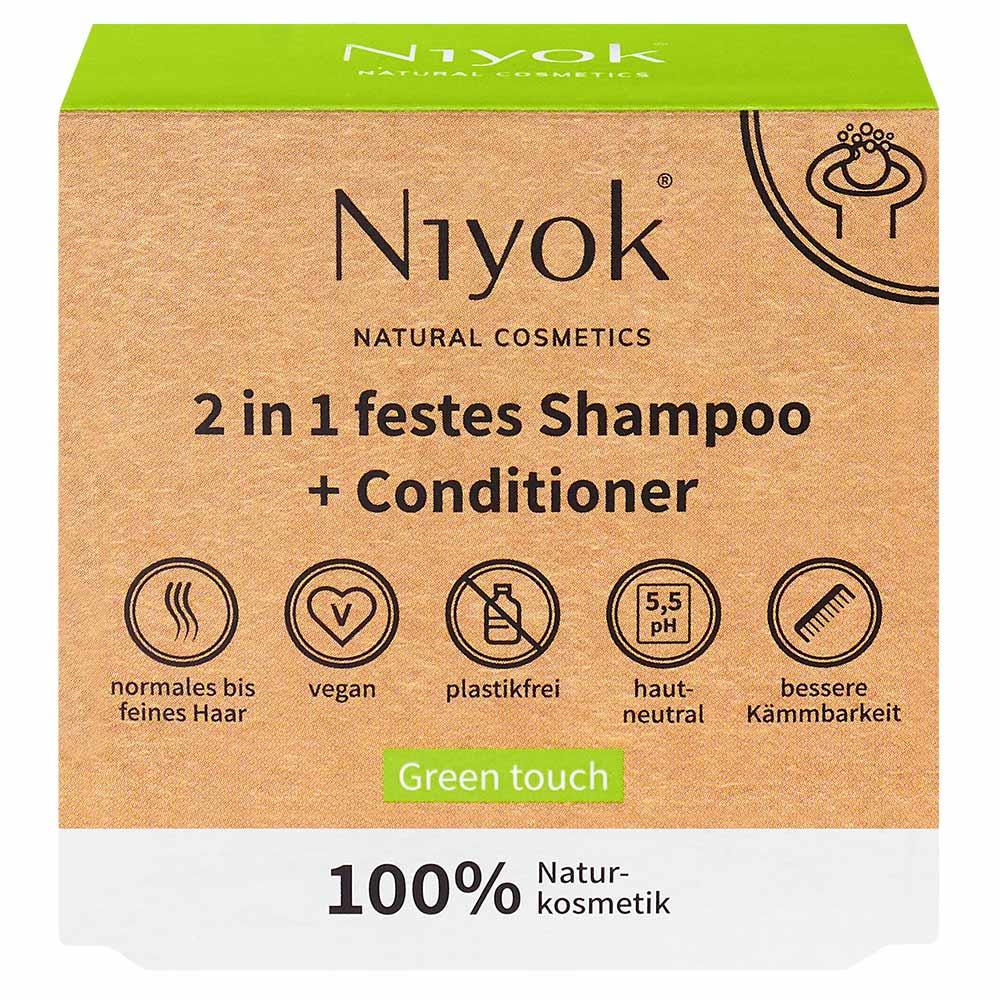 Niyok 2 in 1 festes Shampoo&Conditioner Green Touch