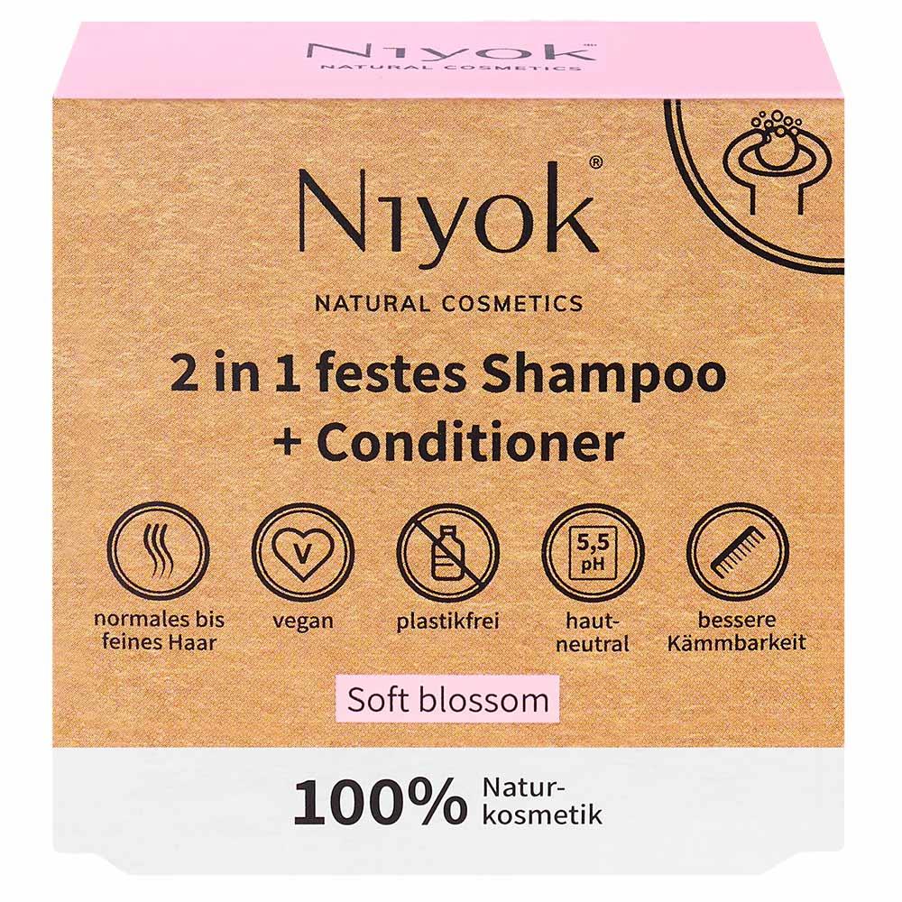 Niyok 2 in 1 festes Shampoo&Conditioner Soft Blossom