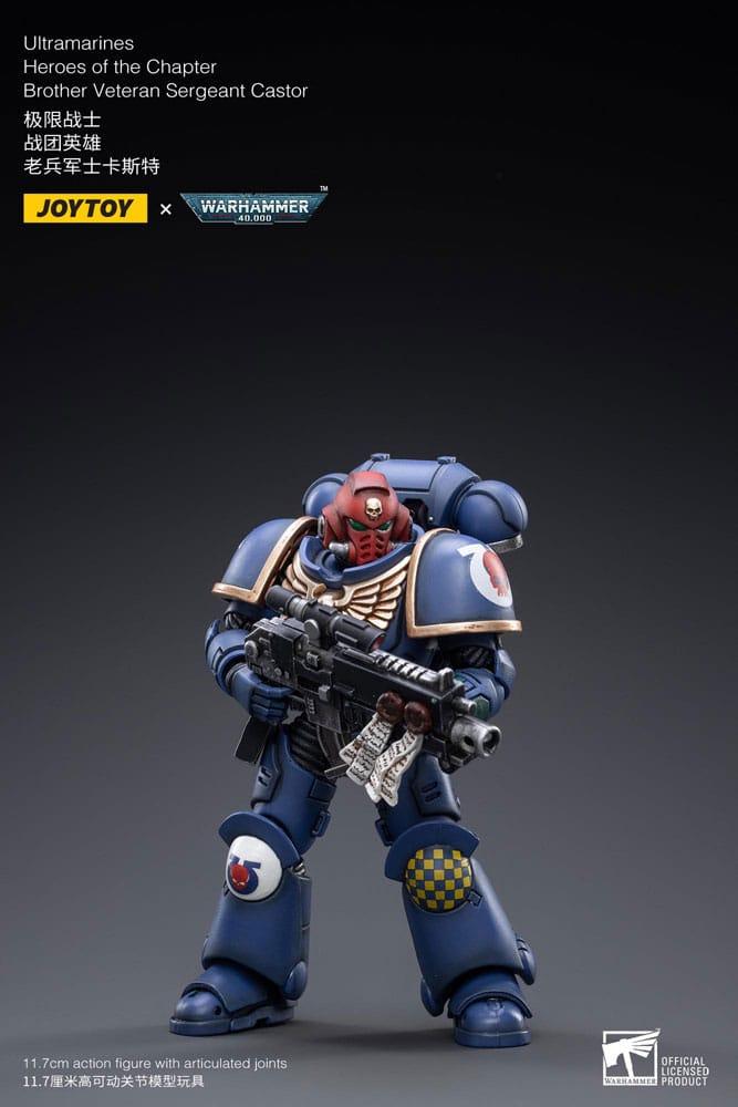 Warhammer 40k Actionfigur 1/18 Ultramarines Heroes of the Chapter Brother Veteran Sergeant Castor 12 cm