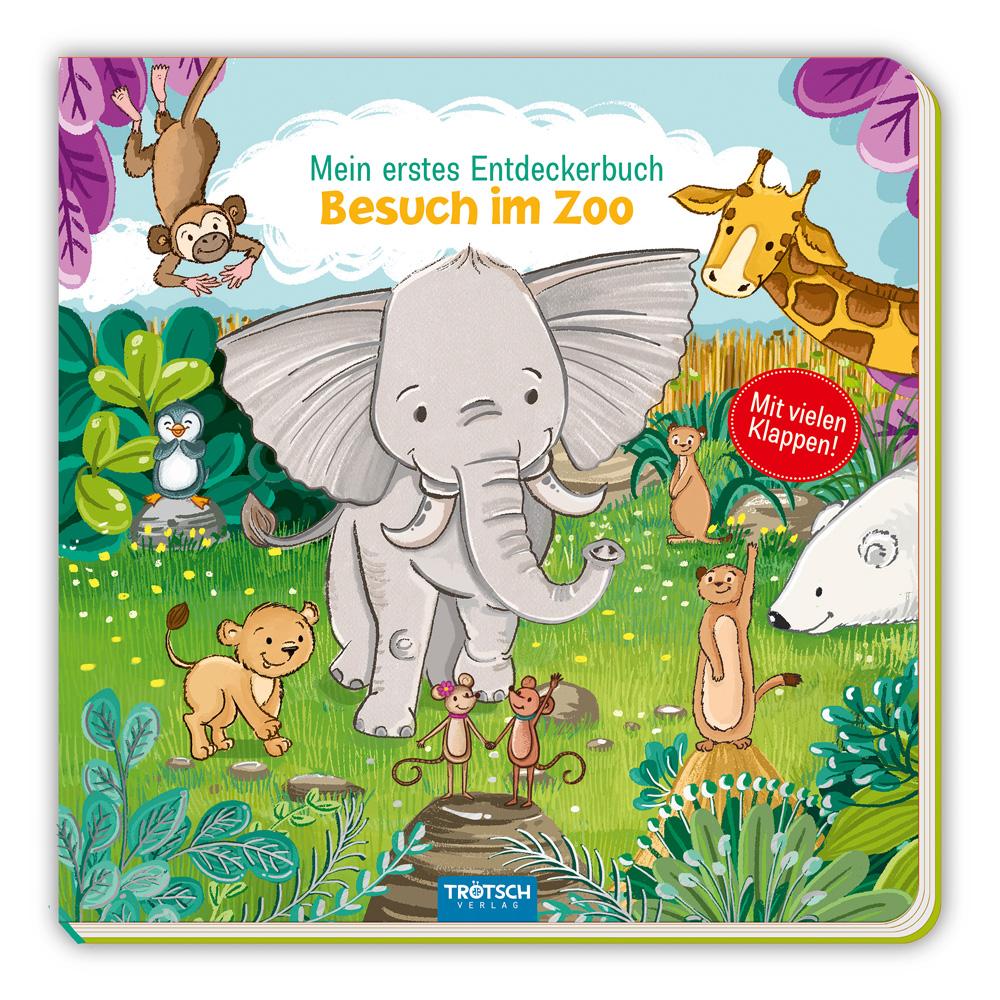 Trötsch Pappenbuch mit Klappen Mein erstes Entdeckerbuch Besuch im Zoo - Beschäftigungsbuch Spielbuch Vorlesebuch