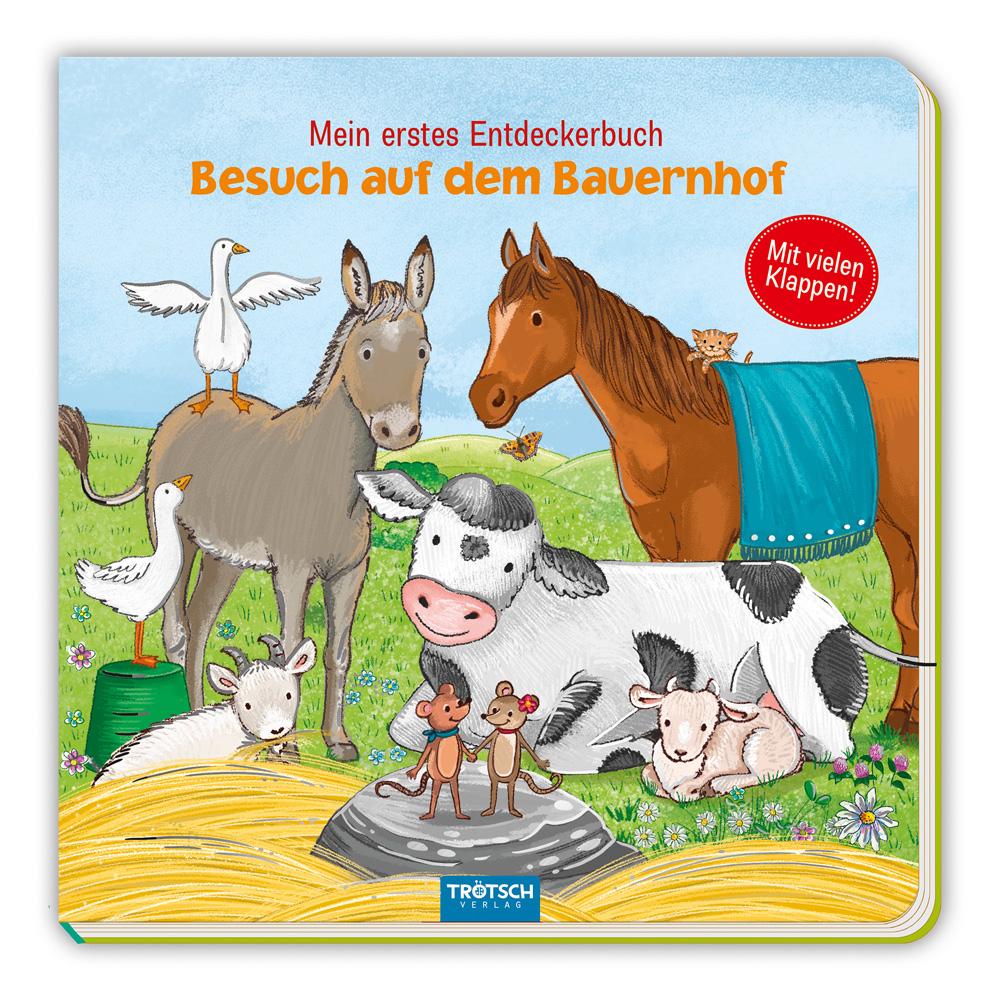 Trötsch Pappenbuch mit Klappen Mein erstes Entdeckerbuch Besuch im auf dem Bauernhof - Beschäftigungsbuch Spielbuch Vorlesebuch